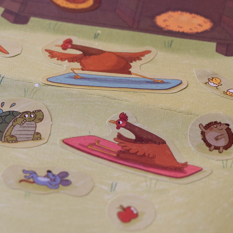 children's poster with stickers